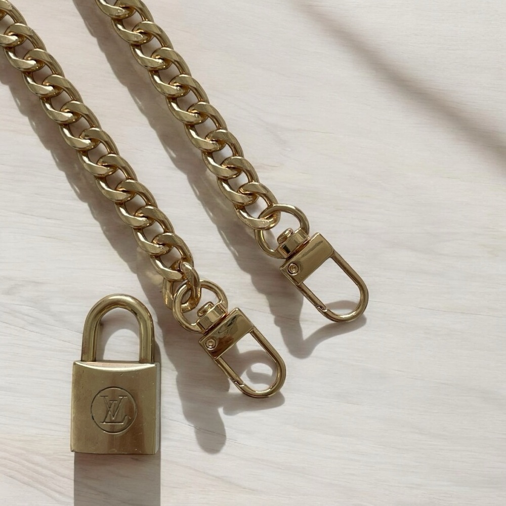 Louis Vuitton Rare Lock NO KEY #209 & New Aftermath Chain 16” - Picture 2 of 6